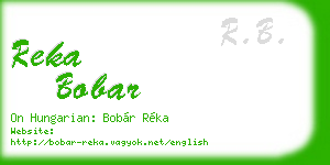 reka bobar business card