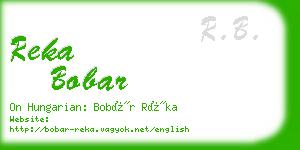 reka bobar business card